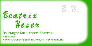beatrix weser business card